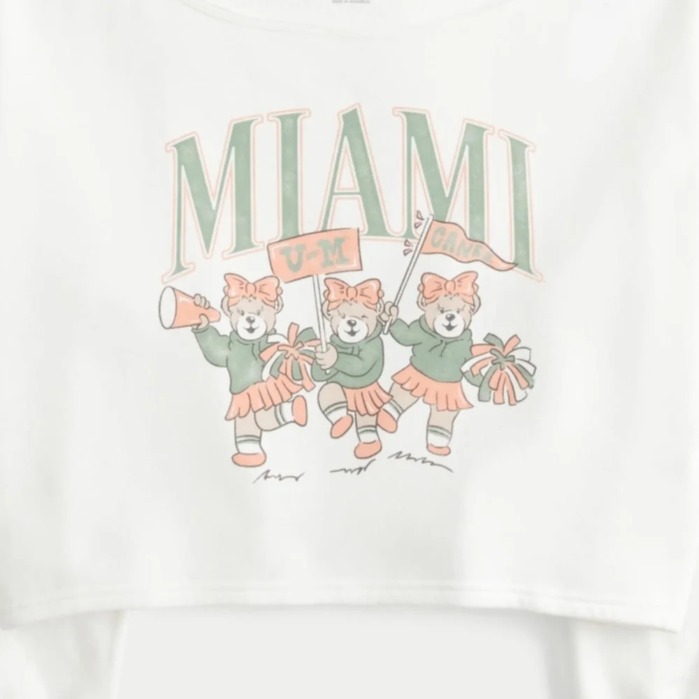 Hollister White Miami Graphic Sweatshir Women - Picture 1 of 2
